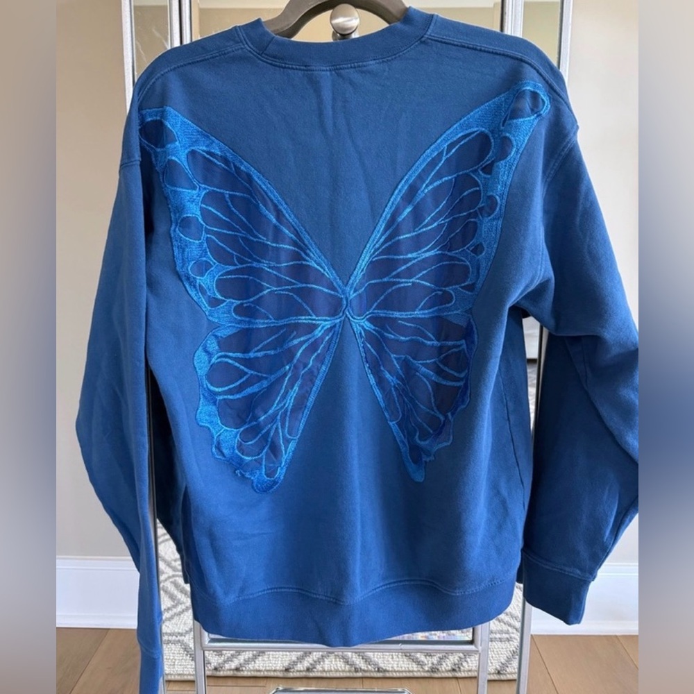 SOLD! Tricia Fix Classic Blue Butterfly. Oversized, Will Fit Up To Medium